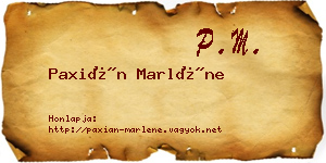 Paxián Marléne névjegykártya
